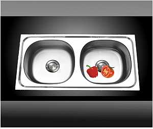 Chậu rửa inox 304 2 hộc đều AH2-0 chau-rua-inox-304-2-hoc-deu-ah2-0