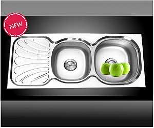 Chậu inox 304 2 hộc 1 cánh ASH-1 chau-inox-304-2-hoc-1-canh-ash-1